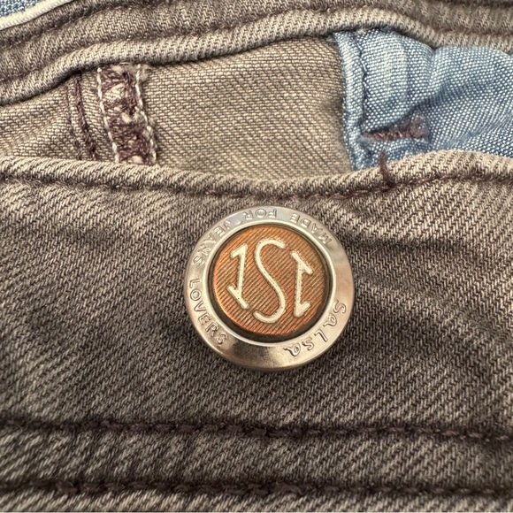 Salsa 1st Level Men’s Gray Denim Jeans Button Fly zippered pockets 38x34 - Picture 9 of 16